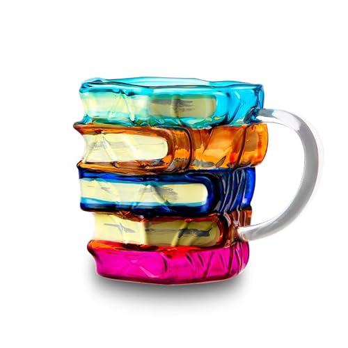 Painted Book Mug, Lackierter Buchbecher, Neuheit 3d Gemalte Bücher Kaffeebecher, kreative Bücher Stack geformte Kaffeetassen,farbenfrohe Bücher Themen Tasse, Geschenk für Literaturliebhaber Painted Book Mug, Lackierter Buchbecher, Neuheit 3d Gemalte Bücher Kaffeebecher, kreative Bücher Stack geformte Kaffeetassen,farbenfrohe Bücher Themen Tasse, Geschenk für Literaturliebhaber von SKIPTHYBER