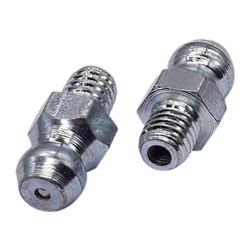 SKIR'CO (10 Stück) Schmiernippel M5, verzinkt gerader Fettnippel, DIN 71412 A, Hydraulik konisch Schmiernippel, Schmiernippel Fitting von SKIR'CO