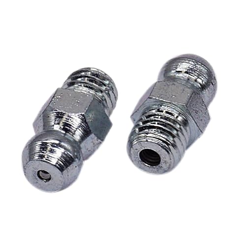 SKIR'CO (20 Stück) Fettnippel M6, verzinkt gerader Fettnippel, DIN 71412 A, Hydraulik konisch Schmiernippel, Schmiernippel Fitting von SKIR'CO
