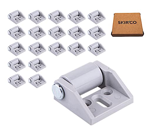 SKIR'CO (20 Stück) Kleine 15mm Möbelrollen Gummirollen Non-Swivel Bockrollen Oneway Direction (20) von SKIR'CO