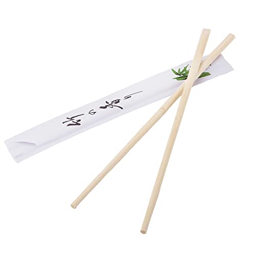SKIR'CO (200 Paar) Einweg-Sushi-Bambus-Essstäbchen, 21 cm Holzstäbchen für Nudeln, einzeln verpackt von SKIR'CO