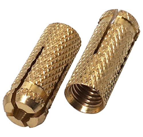 SKIR'CO (30 Stück) Messing Drop in Anker M10 x 32 mm Bolzenhülse Spreizwand Dübel Mauerwerk Betonanker von SKIR'CO