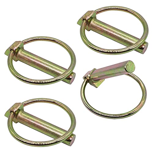 SKIR'CO (4 Stück) Klappsplinte aus verzinktem Stahl 8 mm, Klappsplinte, DIN 11023, Metallsplinte mit Ring von SKIR'CO