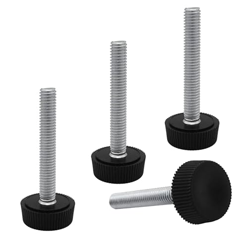 SKIR'CO Möbel-Nivellierfüße, M6 x 40 mm, verstellbare runde Beine, 20 mm Durchmesser, M6-Gewinde-Nivellierfuß, 4 Stück von SKIR'CO