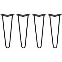 4 x 35.5cm 2 Streben Hairpin Legs Tischbeine Möbelbeine Stuhlbeine 10mm d Schwarz von SKISKI