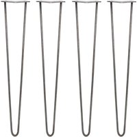 4 x 71cm 2 Streben Hairpin Legs Tischbeine Möbelbeine Stuhlbeine 10mm D Rohstahl von SKISKI