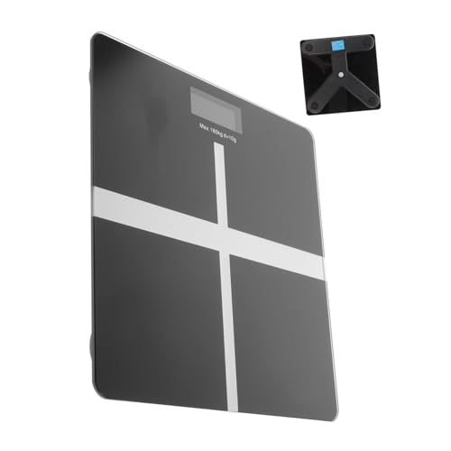 SKISUNO 1 Stück USB Ladefähige Körperwaage mit Multifunktion für Zuhause Präzise Digitale Schwarz Energiesparend und Smart Weighing Scale für Körper und Objektmessungen von SKISUNO