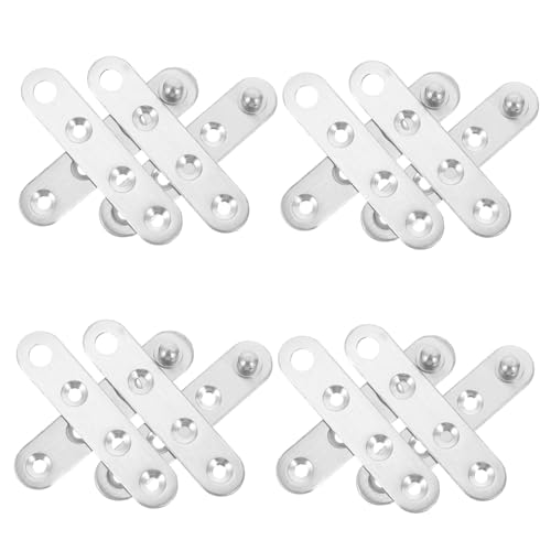 SKISUNO 10 Stück Edelstahl Türscharnier Verdecktes Drehgelenk Möbelbeschlag Schranktür Zimmertür Pivot Türband Einfache Montage Langlebig von SKISUNO