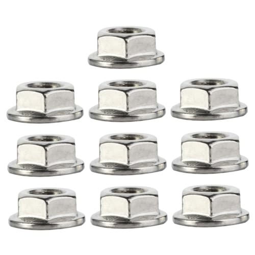 SKISUNO 10 Stück Teiliges Edelstahl Flansch Sechskantmuttern mit Verzahnung Rostfrei Selbstsichernd Korrosionsbeständig für Holz und Feuchte Umgebungen SKISUNO 10 Stück Teiliges Edelstahl Flansch Sechskantmuttern mit Verzahnung Rostfrei Selbstsichernd Korrosionsbeständig für Holz und Feuchte Umgebungen von SKISUNO