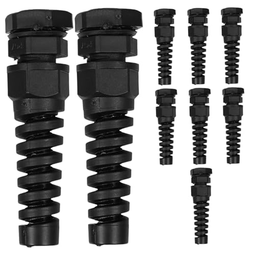 SKISUNO 10 Stück Teiliges Nylon Kabelverschraubungen mit Zugentlastung Federbelastet für Einfache Installation Bruchfest Vielseitig Einsetzbar für Stromkabel und Kabelmanagement von SKISUNO