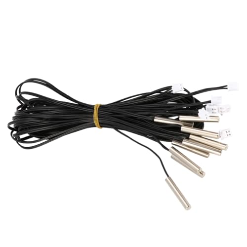 SKISUNO 10 Stück Teiliges Wasserdichter Ntc Thermistor Temperatursensor mit Widerstandsgenauigkeit Dunkles Kabel Schneller Ansprechsensor für Kühlschrank Klimaanlage Inverter und weitere SKISUNO 10 Stück Teiliges Wasserdichter Ntc Thermistor Temperatursensor mit Widerstandsgenauigkeit Dunkles Kabel Schneller Ansprechsensor für Kühlschrank Klimaanlage Inverter und weitere von SKISUNO