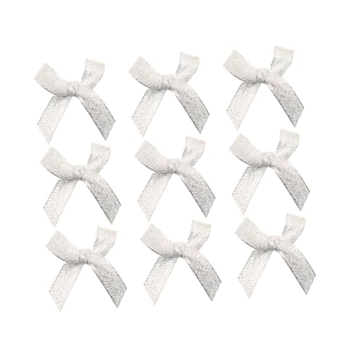 SKISUNO 100 Stück Silberne Handgemachte Polyester Schleifen Dekoration für Kostüme Geschenke Partyhänger Wiederverwendbare Kleine Bowknot Ornamente für Festliche Anlässe SKISUNO 100 Stück Silberne Handgemachte Polyester Schleifen Dekoration für Kostüme Geschenke Partyhänger Wiederverwendbare Kleine Bowknot Ornamente für Festliche Anlässe von SKISUNO