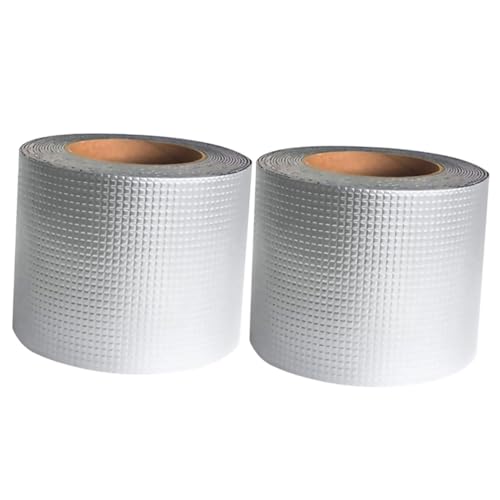 SKISUNO 2 Rollen Butyl Reparaturband Wasserdichtes Aluminium Klebeband für Dach Fenster Risse Rohr Abdichtung Nahtdicht und Wetterfest zur Leckagebehebung SKISUNO 2 Rollen Butyl Reparaturband Wasserdichtes Aluminium Klebeband für Dach Fenster Risse Rohr Abdichtung Nahtdicht und Wetterfest zur Leckagebehebung von SKISUNO