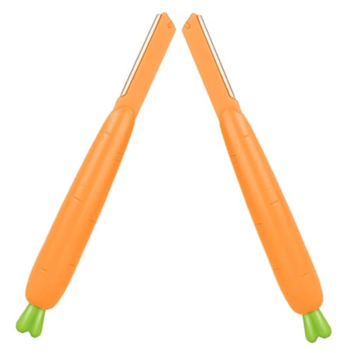 SKISUNO 2 Stück Augenbrauenrasierer aus Edelstahl Karottenform Sicherer Schutz Anfängerfreundlich Präzises Augenbrauen Gesichtshaare Entfernen Tragbares Brow Tool für Frauen SKISUNO 2 Stück Augenbrauenrasierer aus Edelstahl Karottenform Sicherer Schutz Anfängerfreundlich Präzises Augenbrauen Gesichtshaare Entfernen Tragbares Brow Tool für Frauen von SKISUNO