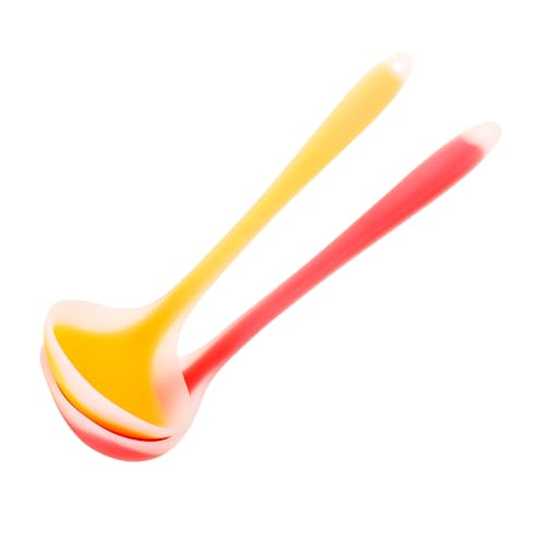 SKISUNO 2 Stück Teiliges Suppenkellen Hitzebeständig Antihaftbeschichtet Großer Servierlöffel für Suppen und Soßen Rutschfester Griff Halbtransparente Farben Gelb und Rot Langlebig für SKISUNO 2 Stück Teiliges Suppenkellen Hitzebeständig Antihaftbeschichtet Großer Servierlöffel für Suppen und Soßen Rutschfester Griff Halbtransparente Farben Gelb und Rot Langlebig für von SKISUNO