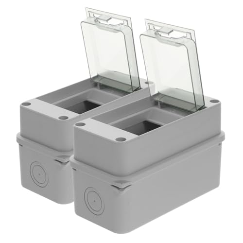 SKISUNO 2 Stück Wasserdichte Wege Verteilerbox mit Transparentem Fenster Robuste Stromverteiler Schutzbox für Außenbereich Elektrische Absicherung Teiliges Wetterfeste Anschlussdose für SKISUNO 2 Stück Wasserdichte Wege Verteilerbox mit Transparentem Fenster Robuste Stromverteiler Schutzbox für Außenbereich Elektrische Absicherung Teiliges Wetterfeste Anschlussdose für von SKISUNO