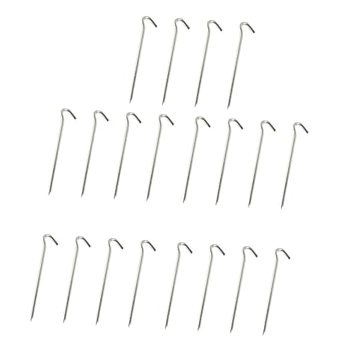SKISUNO 20 Stück Teiliges Zelt Heringe aus Hochwertigem Fragezeichenförmige Zeltheringe Robuste Erderdnägel Leicht und Langlebig für Zelte Pavillons Planen Garten und Outdoor Einsatz von SKISUNO