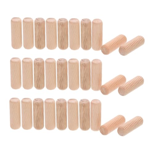 SKISUNO 300 Stück Holz-dübel aus Massivem Hartholz mit Schrägen Rillen für Möbelverbindung Handwerk und Heimwerkerprojekte Natürliche Holzstopfen für Stabile Möbelmontage und Vielseitige von SKISUNO