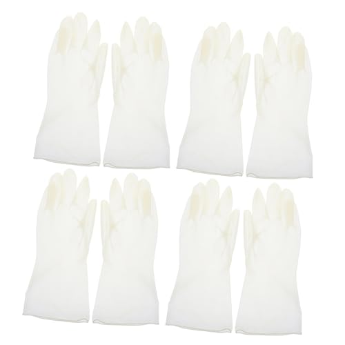 SKISUNO 4 Paare PVC Küchenhandschuhe Leicht Hausarbeitshandschuhe Spülhandschuhe Waschhandschuhe für Reinigungs Haushaltsarbeiten Langlebig und Schützend Transparent Weiß SKISUNO 4 Paare PVC Küchenhandschuhe Leicht Hausarbeitshandschuhe Spülhandschuhe Waschhandschuhe für Reinigungs Haushaltsarbeiten Langlebig und Schützend Transparent Weiß von SKISUNO