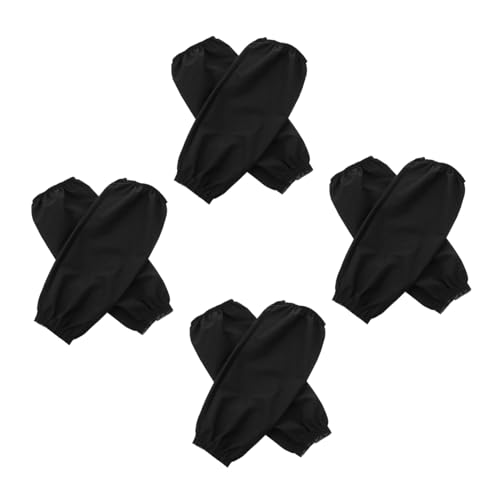 SKISUNO 4 Paare Wasserdichte und Ölabweisende Küchenschutz ärmel Wiederverwendbare Flexible Oversleeves für Reinigung Gartenarbeit Kochen und Haushaltsschutz in Schwarz von SKISUNO