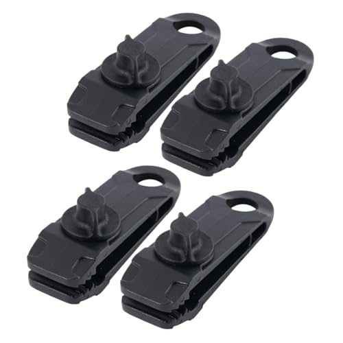SKISUNO 4 Stück Teiliges Robuste Zeltclips mit Einzigartigem Design Vielseitige Planen und Zeltbefestigung Einfache Montage Geeignet für Dicke und Dünne Zelte für Camping und Outdoor von SKISUNO