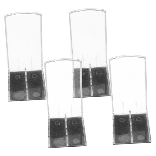 SKISUNO 4 Stück Transparente Magnetische Regalstützen aus Kunststoff Antikipp Rückwand für Marktregale Einfache Installation Langlebige Stabile Rückhaltplatten zur Warenpräsentation von SKISUNO