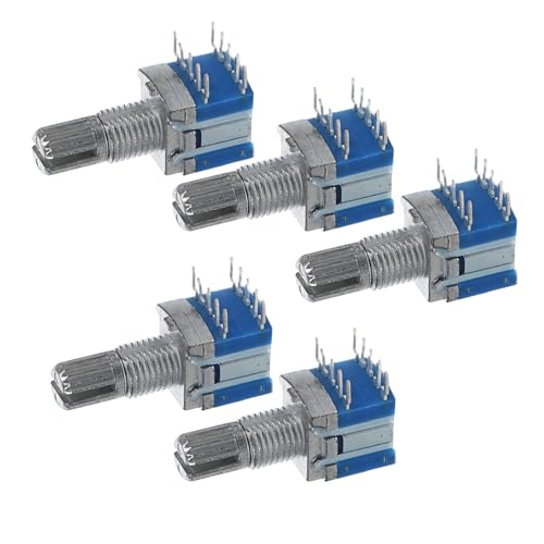 SKISUNO 5 Stück Multifunktionaler Teilig Metall Drehschalter mit Präziser Positionierung Robuster Zinklegierung und Kupfer Vielseitiger Encoder Schalter für Industrielle und Elektronische von SKISUNO
