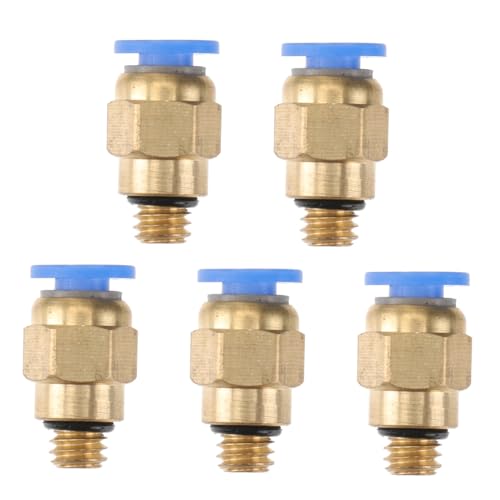 SKISUNO 5 Stück Teiliges Pneumatik Geradverbinder für Od Reprap Teflonschlauch Drucker Bowden Extruder Zubehör von SKISUNO