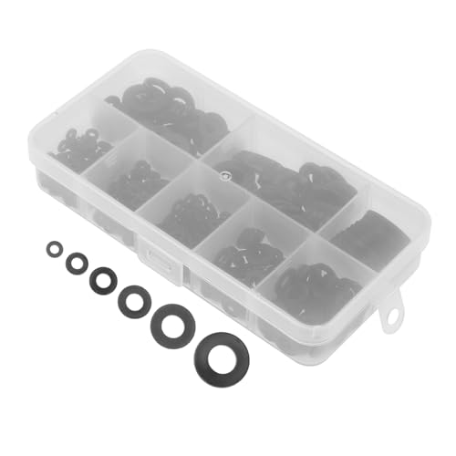 SKISUNO 500 Stück Teiliges Flacher Nylon Unterlegscheiben Wasserdichtes Sortiment zur Druckverteilung und Abriebfestigkeit für Auto Haushalt und Industrie SKISUNO 500 Stück Teiliges Flacher Nylon Unterlegscheiben Wasserdichtes Sortiment zur Druckverteilung und Abriebfestigkeit für Auto Haushalt und Industrie von SKISUNO
