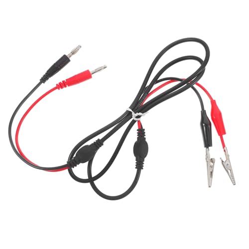 SKISUNO Bananenstecker zu Krokodilklemme Messleitung mit Spritzguss Laternenstecker Flexibles Kabel für Multimeter Elektrische Prüfung Schnelle Plug and play Verbindung Hohe Haltbarkeit von SKISUNO