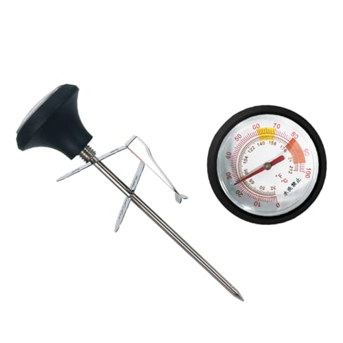 SKISUNO Edelstahl Küchen Thermometer mit Silikonhülle und Clip Präziser Haushaltsfühler für Milch Fleisch und Bbq Verstellbarer Halter Doppeltes Skalen Display Vielseitig Einsetzbar SKISUNO Edelstahl Küchen Thermometer mit Silikonhülle und Clip Präziser Haushaltsfühler für Milch Fleisch und Bbq Verstellbarer Halter Doppeltes Skalen Display Vielseitig Einsetzbar von SKISUNO
