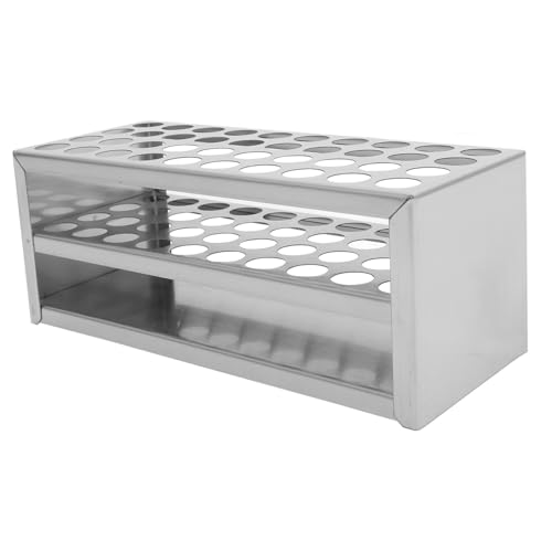 SKISUNO Edelstahl Testrohrhalter Labor Reagenzglasgestell Probenröhrchen Aufbewahrung Rack Kompakt Leicht zu Reinigen Vielseitig Einsetzbar für Laboranalysen und Experimente SKISUNO Edelstahl Testrohrhalter Labor Reagenzglasgestell Probenröhrchen Aufbewahrung Rack Kompakt Leicht zu Reinigen Vielseitig Einsetzbar für Laboranalysen und Experimente von SKISUNO