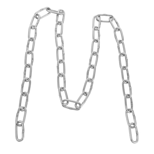 SKISUNO Edelstahlkette Rostfrei Vielseitige Metallkette mit Eisenringen für Haustierleine Lampenkette und Wäscheleine Korrosionsbeständig Belastbar und Flexibel Zuschneidbar SKISUNO Edelstahlkette Rostfrei Vielseitige Metallkette mit Eisenringen für Haustierleine Lampenkette und Wäscheleine Korrosionsbeständig Belastbar und Flexibel Zuschneidbar von SKISUNO