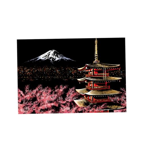 SKISUNO Erwachsene Kratzbild DIY Kunsthandwerk Entspannendes Scratching Drawing Kreatives Dekor mit Fuji Motiv Sicherer und für Stressabbau SKISUNO Erwachsene Kratzbild DIY Kunsthandwerk Entspannendes Scratching Drawing Kreatives Dekor mit Fuji Motiv Sicherer und für Stressabbau von SKISUNO