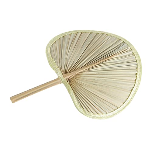 SKISUNO Handgefertigter Tragbarer Vintage Fächer aus Bambusgeflecht Leichter Handfächer für Erwachsene Sommerlicher Kühlfächer und Wanddeko für Outdoor Party und Hochzeit von SKISUNO