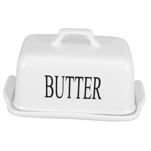 SKISUNO Keramik Butterdose mit Deckel Großvolumig Vielseitig für Butter Käse und Snacks Küchenbehälter Vintage Porzellan Butterhalter für Kühlschrank und Esstisch SKISUNO Keramik Butterdose mit Deckel Großvolumig Vielseitig für Butter Käse und Snacks Küchenbehälter Vintage Porzellan Butterhalter für Kühlschrank und Esstisch von SKISUNO
