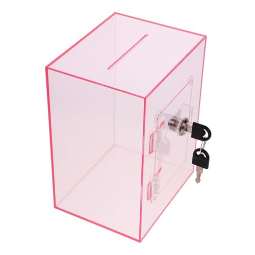 SKISUNO Klare Acryl Spendenbox mit Schloss Multifunktionale Kartensammelbox für Vorschläge Beschwerden und Spenden für Veranstaltungen und Plätze von SKISUNO