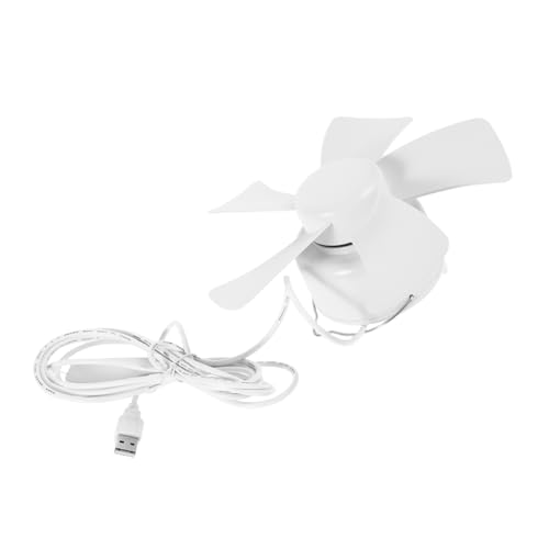 SKISUNO Kleiner USB mit Fernbedienung Tragbar mit Automatischem Timer Schadenfreier Montage für Camping Wohnheim Schlafzimmer und Reise Flexibler Decken und Hängelüfter von SKISUNO