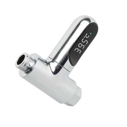 SKISUNO LED Display Wasserthermometer Dusche mit Drehbarem Wasserdichtem Bildschirm Präzisem Sensor Batteriefrei Einfache Installation Geeignet für Babywasser Silberfarben SKISUNO LED Display Wasserthermometer Dusche mit Drehbarem Wasserdichtem Bildschirm Präzisem Sensor Batteriefrei Einfache Installation Geeignet für Babywasser Silberfarben von SKISUNO