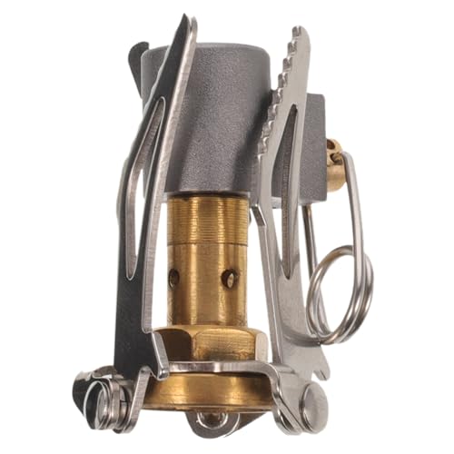 SKISUNO Mini Tragbarer Outdoor Camping Gaskocher aus Edelstahl Kompakt Integriert Winddicht Geeignet für Picknick Wandern Selbstfahrer mit Vielseitiger Brennstoffnutzung von SKISUNO