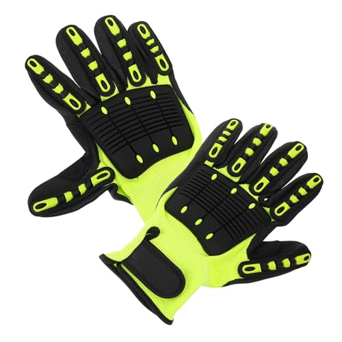 SKISUNO Rutsch Arbeitshandschuhe für Garten und Bau Schnittfeste Stoßdämpfende Schutzhandschuhe mit Atmungsaktivem Material Strapazierfähige Universalhandschuhe für Gartenarbeit und von SKISUNO