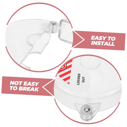 SKISUNO Sicherheits absperrschloss für Standard schieberventile Transparentes Vielseitiges Ventilschutzgerät mit Einfachem Werkzeuglos installationssystem für Industrieventile und von SKISUNO