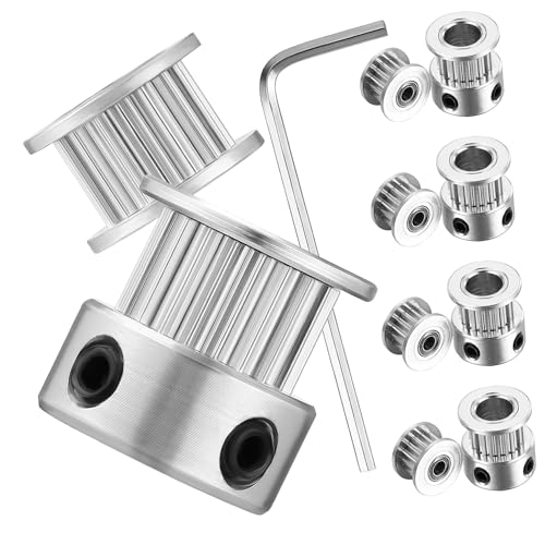 SKISUNO Teiligem Aluminiumlegierung Synchronräder Zahnriemenscheiben Geräuscharm Glatte Bewegung Mit Innensechskantschlüssel Drucker Ersatzteile von SKISUNO