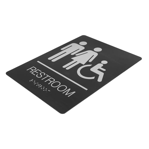 SKISUNO Toilettenschild für Rollstuhlfahrer Geschlechtsneutraler Schild Ada mit Brailleschrift Starkem Doppelseitigem Klebeband für Büro von SKISUNO