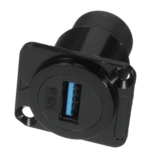 SKISUNO USB Panel Mount Buchse USB Einbausteckdose mit Schutzabdeckung Metallgehäuse Kratzfest für PC Laptop Datenverlängerung von SKISUNO