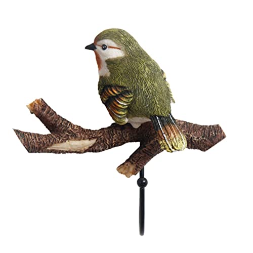 SKISUNO Wandhaken Aus Kunstharz Mit Vogel AST Als Kleiderhaken Huthaken Oder Dekohaken Robust Und Einfach Zu Reinigen Für Aufbewahrung Und Organisation Zu Hause Wandornament Mit Charme von SKISUNO
