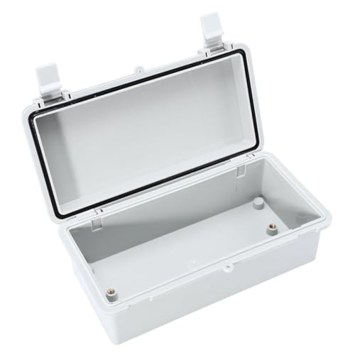 SKISUNO Wasserdichte Abs Außenverteilerbox Elektronikgehäuse mit Schloss für Sichere Kabelverbindungen im Freien Robust Bruchsicher Bohrbar und Wetterfest von SKISUNO