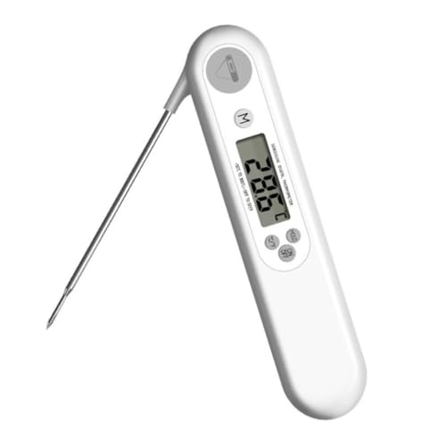 SKISUNO Wasserdichtes Grillthermometer mit Großer Hintergrundbeleuchtung Präzise Fleisch und Lebensmitteltemperaturmessung für Küche und Bbq Klappbare Sonde Vielseitig für Rind Huhn SKISUNO Wasserdichtes Grillthermometer mit Großer Hintergrundbeleuchtung Präzise Fleisch und Lebensmitteltemperaturmessung für Küche und Bbq Klappbare Sonde Vielseitig für Rind Huhn von SKISUNO