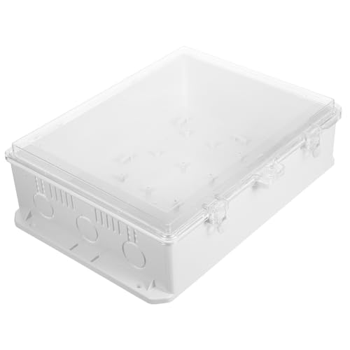 SKISUNO Wetterfeste Transparente Kunststoff-verteilerbox für Außenbereiche mit Robustem Schutz Klarem Sichtfenster und Feuchtigkeitsdichtem Gehäuse für Elektrische Außeninstallationen und von SKISUNO
