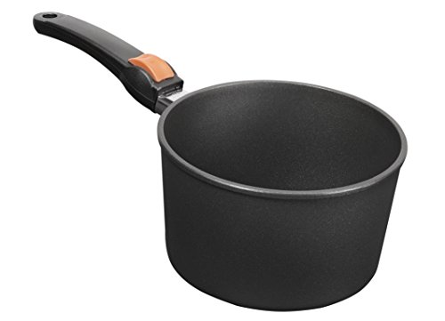 SKK 25114 Titan Induction, Guss-Stieltopf ø 20cm, antihaft-beschichteter Topf, induktionsgeeignet, keramisch verstärkt, mit abnehmbarem Griff, Backofen-fest, Made in Germany von SKK